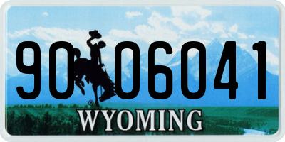 WY license plate 9006041