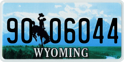 WY license plate 9006044
