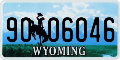 WY license plate 9006046