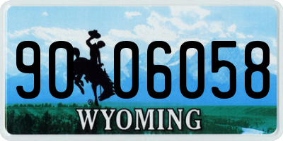 WY license plate 9006058
