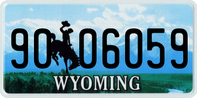 WY license plate 9006059
