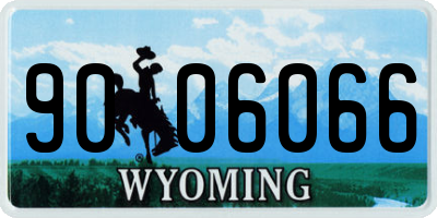 WY license plate 9006066