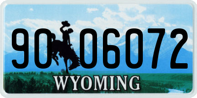 WY license plate 9006072