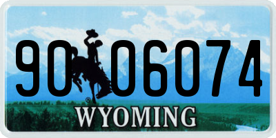 WY license plate 9006074