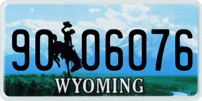 WY license plate 9006076
