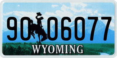 WY license plate 9006077