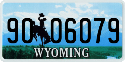 WY license plate 9006079