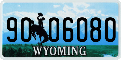WY license plate 9006080