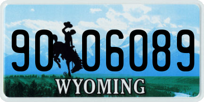 WY license plate 9006089