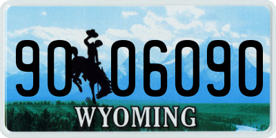 WY license plate 9006090