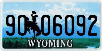 WY license plate 9006092