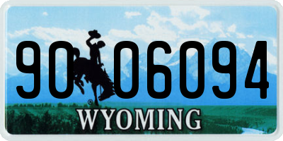 WY license plate 9006094
