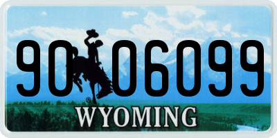 WY license plate 9006099