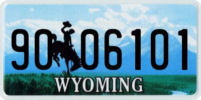 WY license plate 9006101