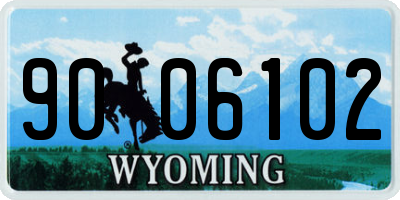 WY license plate 9006102