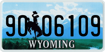 WY license plate 9006109