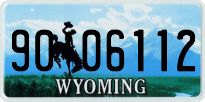 WY license plate 9006112