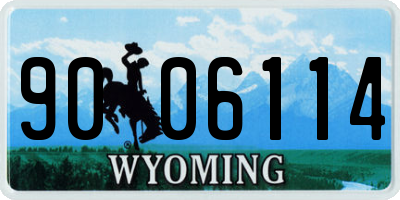 WY license plate 9006114