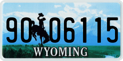WY license plate 9006115