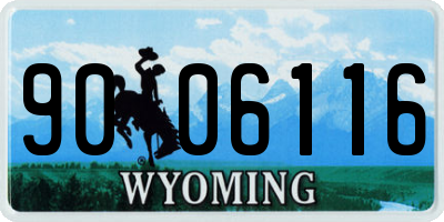 WY license plate 9006116