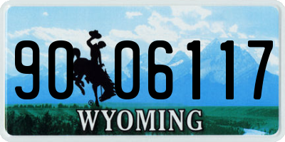 WY license plate 9006117