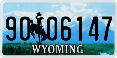 WY license plate 9006147