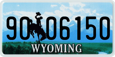 WY license plate 9006150
