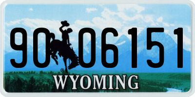 WY license plate 9006151