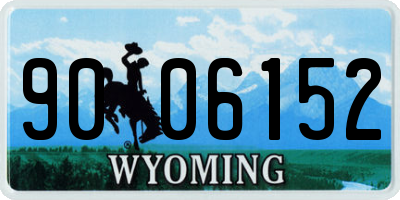 WY license plate 9006152