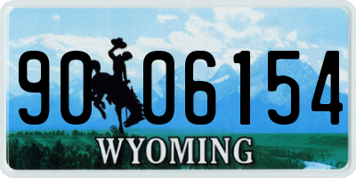 WY license plate 9006154