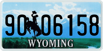 WY license plate 9006158