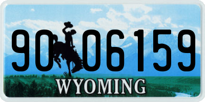 WY license plate 9006159
