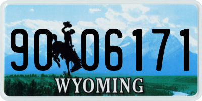 WY license plate 9006171