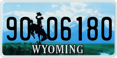 WY license plate 9006180