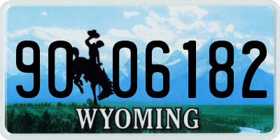 WY license plate 9006182