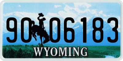 WY license plate 9006183