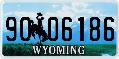 WY license plate 9006186