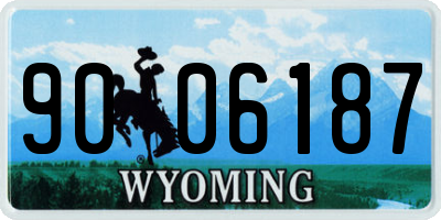 WY license plate 9006187