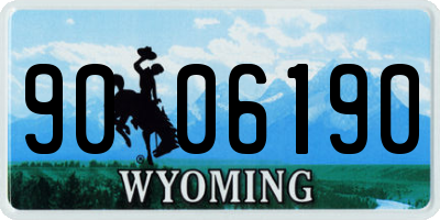 WY license plate 9006190