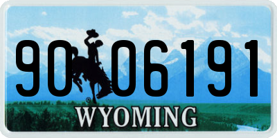 WY license plate 9006191
