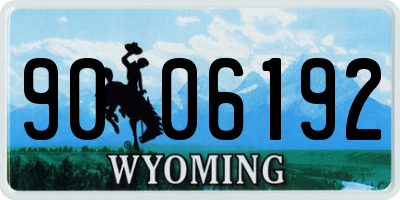 WY license plate 9006192
