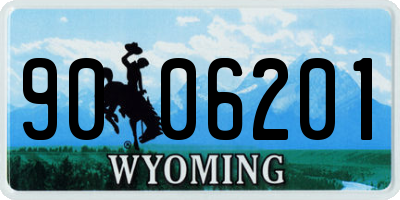 WY license plate 9006201