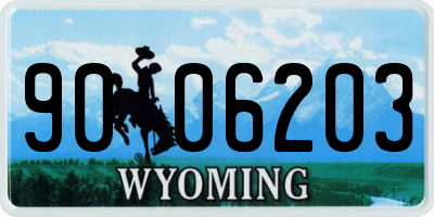 WY license plate 9006203