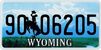 WY license plate 9006205