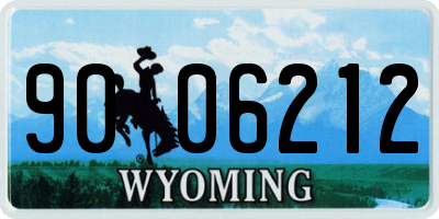 WY license plate 9006212