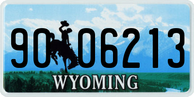 WY license plate 9006213