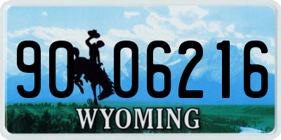 WY license plate 9006216
