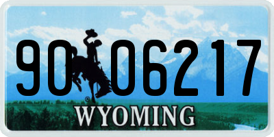 WY license plate 9006217