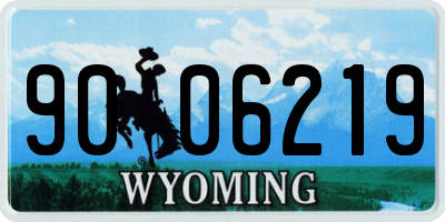 WY license plate 9006219
