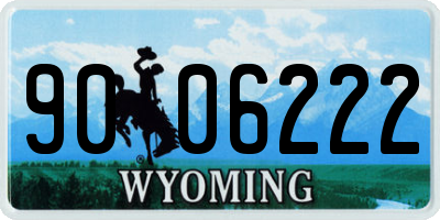 WY license plate 9006222